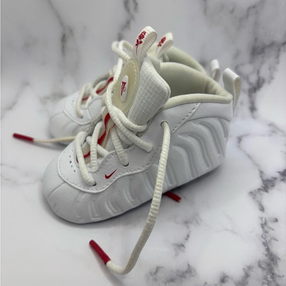 Nike Kids White and Red Sneakers